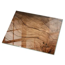Wallfluent Plateau En Verre<Dessus de table en verre trempé 80x60 cm Motif bois