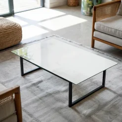 Wallfluent Plateau En Verre<Dessus de table en verre trempé 120x80 cm Couleur blanche lisse