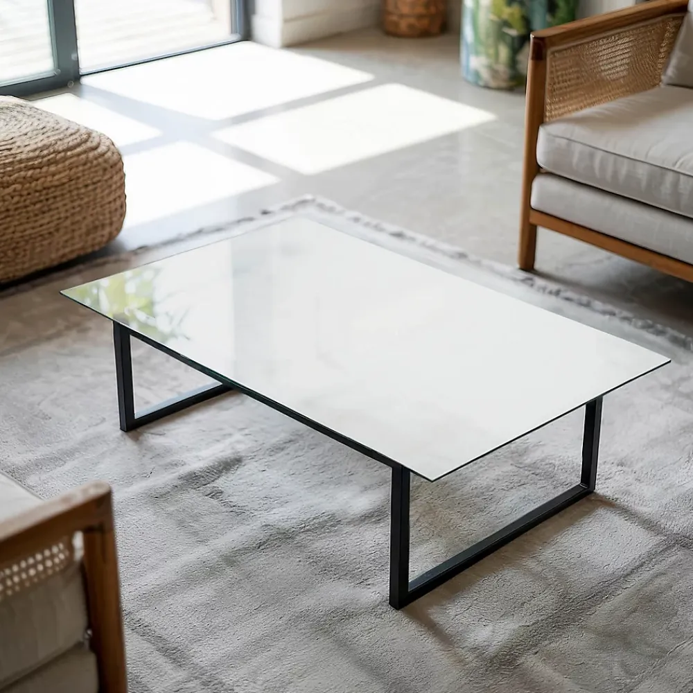 Wallfluent Plateau En Verre<Dessus de table en verre trempé 120x80 cm Couleur blanche lisse