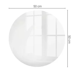 Wallfluent Plateau En Verre<Dessus de table en verre trempé fi50 cm Couleur blanche lisse