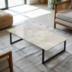 Wallfluent Plateau En Verre<Dessus de table en verre trempé 100x50 cm Motif texturé de marbre
