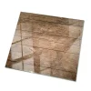 Wallfluent Dessus de table en verre trempé 50x50 cm Structure de planches en bois- Plateau En Verre