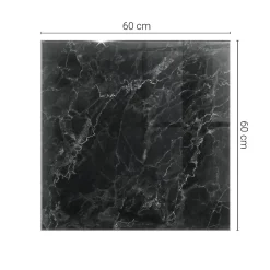 Wallfluent Plateau En Verre<Dessus de table en verre trempé 60x60 cm Motif de marbre veiné