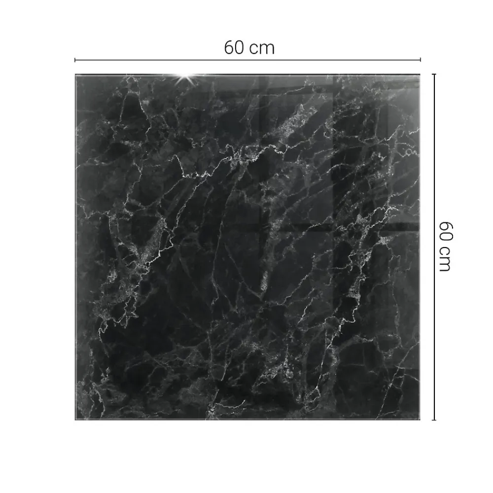 Wallfluent Plateau En Verre<Dessus de table en verre trempé 60x60 cm Motif de marbre veiné