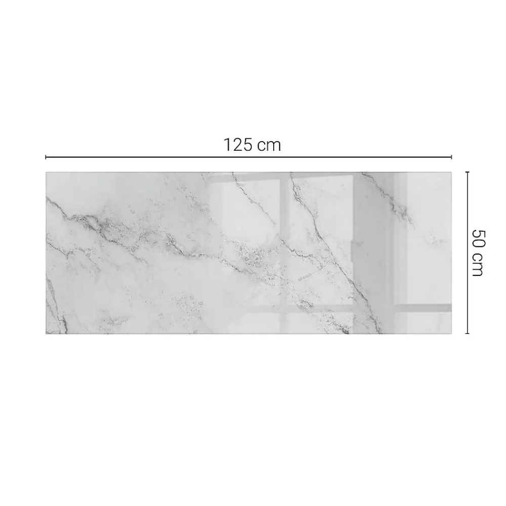 Wallfluent Plateau En Verre<Dessus de table en verre trempé 125x50 cm Motif de surface en marbre