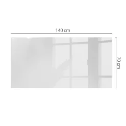 Wallfluent Plateau En Verre<Dessus de table en verre trempé 140x70 cm Couleur blanche lisse