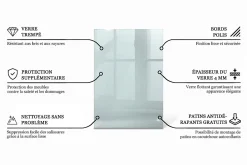 Wallfluent Plateau En Verre<Dessus de table en verre trempé 100x70 cm Transparent