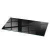 Wallfluent Dessus de table en verre trempé 125x50 cm Couleur noire lisse- Plateau En Verre