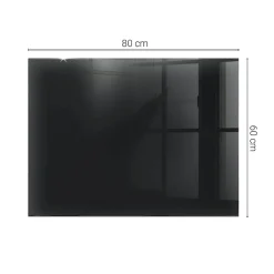Wallfluent Plateau En Verre<Dessus de table en verre trempé 80x60 cm Couleur noire lisse
