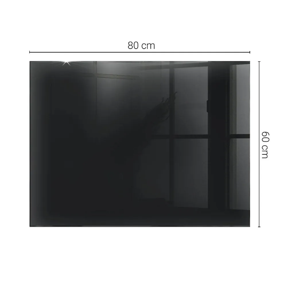 Wallfluent Plateau En Verre<Dessus de table en verre trempé 80x60 cm Couleur noire lisse