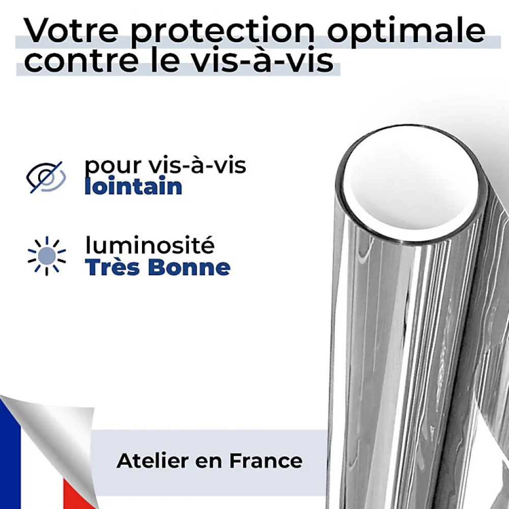 Film Occultant Pour Vitrage<DIMEXACT - Brise vue pour fenêtre à grand vitrage vis-à-vis lointain - alu clair - 75 cm x 1.5 m - en Rouleau