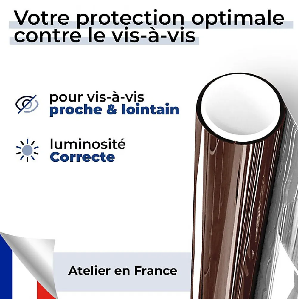 Film Occultant Pour Vitrage<DIMEXACT - Film miroir sans tain repositionnable pour grand vitrage - Bronze - 60 cm x 5 m - en Rouleau