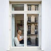 DIMEXACT - Film miroir sans tain repositionnable pour grand vitrage - alu clair - 60 cm x 1 m - en Rouleau- Film Occultant Pour Vitrage