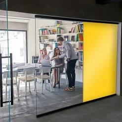 DIMEXACT - Film occultant jaune clair brillant pour fenêtre - 122 cm x 2 m - en Rouleau- Film Occultant Pour Vitrage