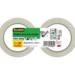 Scotch Colle Et Adhésif Sol Lino Pvc|Colle Et Adhésif Sol Lino Pvc<Double face pour sols vinyles 50 mm x 20 m