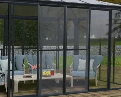 Canopia Moustiquaire Pour Tonnelle Et Pergola<Double-porte moustiquaire grise pour véranda et tonnelle