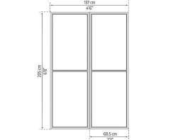 Canopia Double-porte moustiquaire blanche pour véranda- Moustiquaire Pour Tonnelle Et Pergola