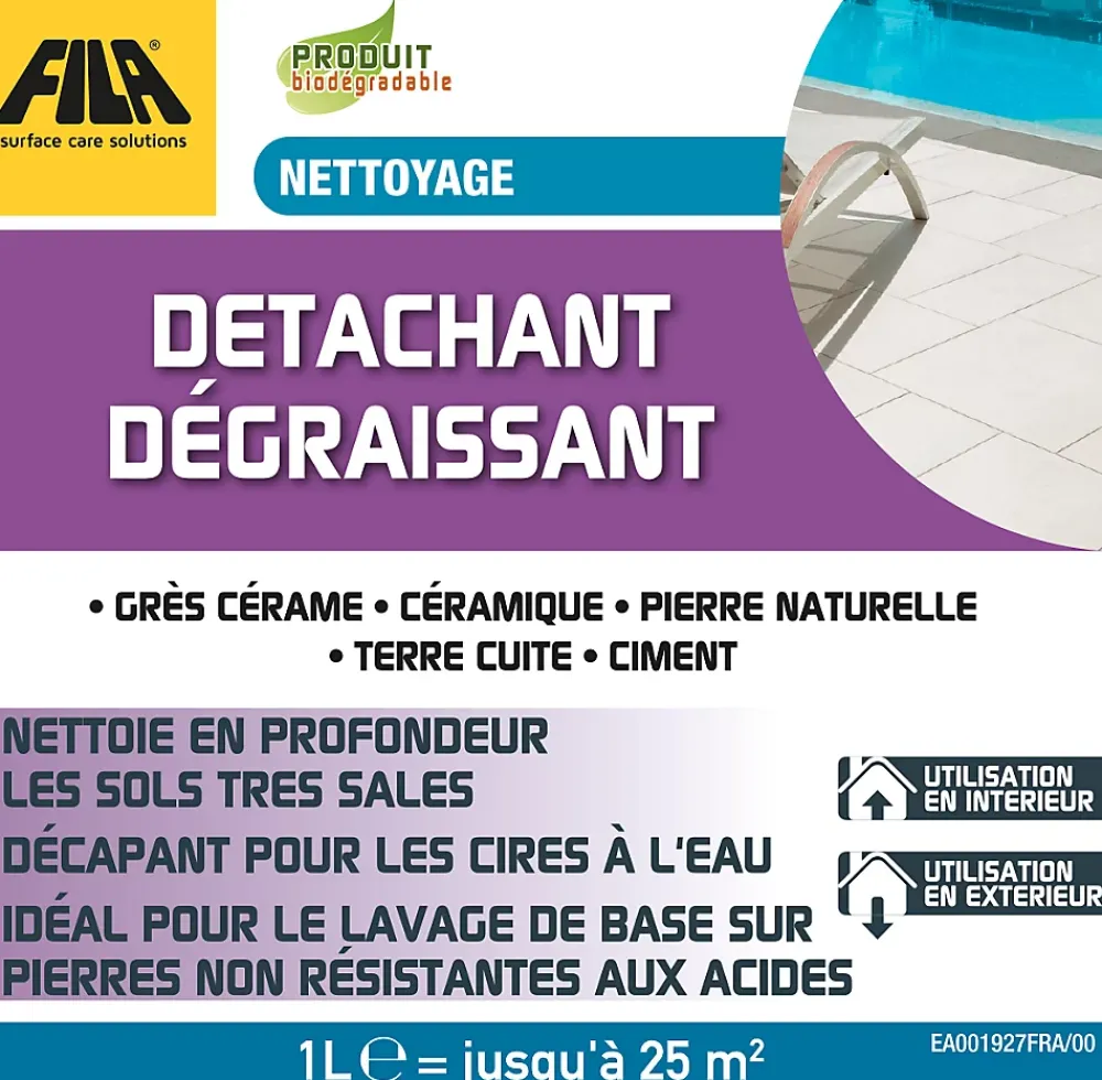 Fila Détachant dégraissant 1L pour sols- Profilé De Rénovation De Marche|Profilé Carrelage