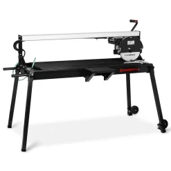 Eberth Coupe Carrelage Electrique 1500W, Lame de scie diamant 250mm Profondeur de coupe 36mm Longueur de coupe 1020mm, 0-45 degrés- Outils Du Carreleur