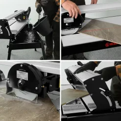 Eberth Coupe Carrelage 800W, Carrelette, Disque diamant 200mm, Longueur de Coupe 620mm, Profondeur de Coupe 36mm- Outils Du Carreleur