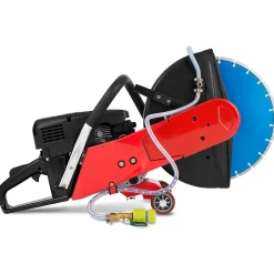 Eberth Outils Du Carreleur<Tronçonneuse à essence Motorflex pour coupe à eau et à sec, disque de 350mm, moteur 2 temps de 3 kW, 64,6 ccm de cylindrée