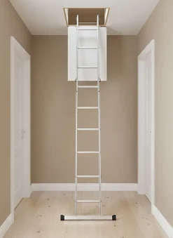 Hailo Echelle escamotable 3 plans - Haut. du sol au sol supérieur 3.00m - 9344-001- Escalier Escamotable