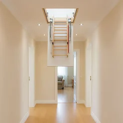 Matisere Escalier Escamotable<Echelle escamotable bois - Trémie de 80x120cm - Hauteur de 2.32 à 2.80m - LWK80120-2