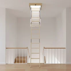 Matisere Echelle escamotable bois - Trémie de 60 x 120cm - Hauteur de 2.00 à 3.05m - LDK60120/305- Escalier Escamotable