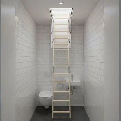 Matisere Escalier Escamotable<Echelle escamotable bois - Trémie de 70 x 140cm - Hauteur de 2.00 à 3.05m - LDK70140/305