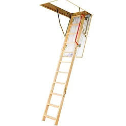 Matisere Echelle escamotable bois - Trémie de 60 x 94cm - Hauteur de 2.50 à 2.80m - LWK6094-2- Escalier Escamotable