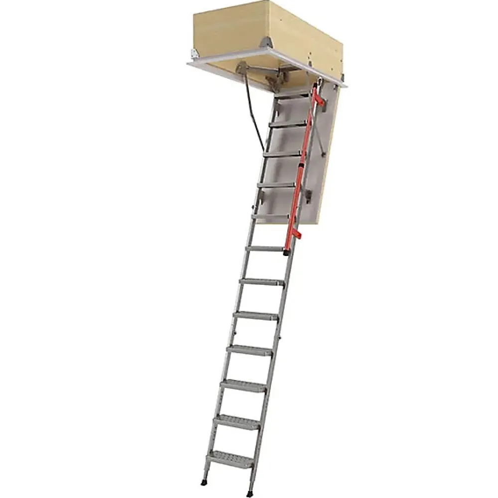 Matisere Escalier Escamotable<Echelle escamotable en métal - Trémie de 70 x 130cm - Hauteur de 2.56 à 3.05m - LML70130-3