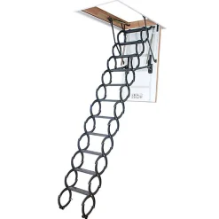 Matisere Echelle escamotable en métal - Trémie de 70 x 120cm - Hauteur de 2.80 à 3.00m - LST70120-300- Escalier Escamotable