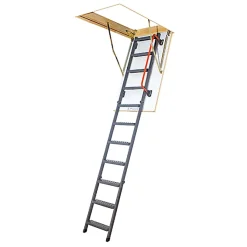 Matisere Echelle escamotable en métal - Trémie de 57 x 113cm - Hauteur de 2.20 à 2.80m - LMK55111-2- Escalier Escamotable