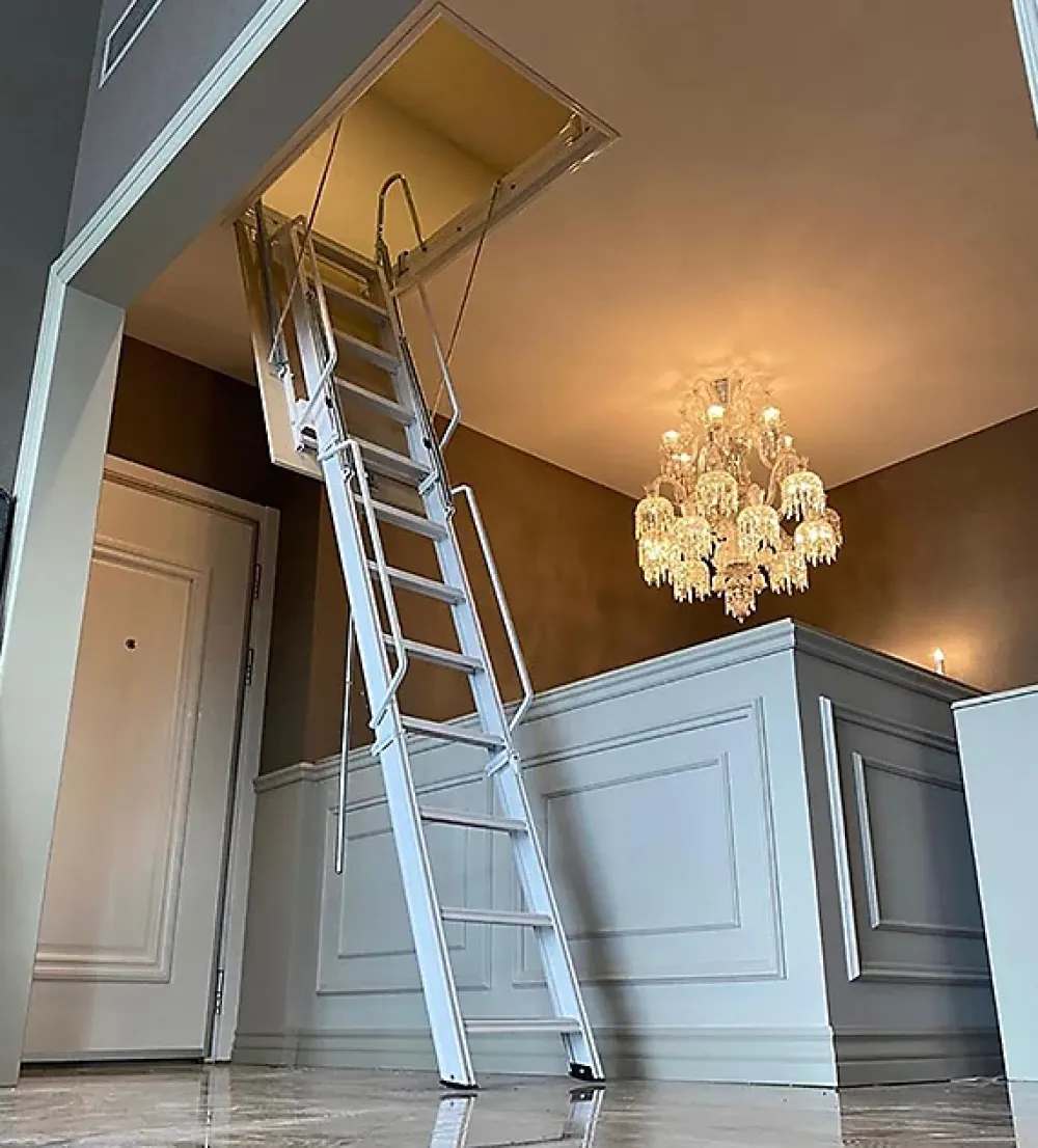 Matisere Escalier Escamotable<Echelle Escamotable Métal - Trappe 90x150cm - Hauteur 2.90 à 3.00m - ACI-TRE300/150-90