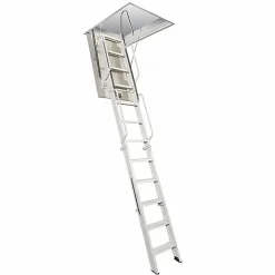 Matisere Echelle Escamotable Métal - Trappe 90x140cm - Hauteur 3.90 à 4.00m - ACI-QUA400/140-90- Escalier Escamotable
