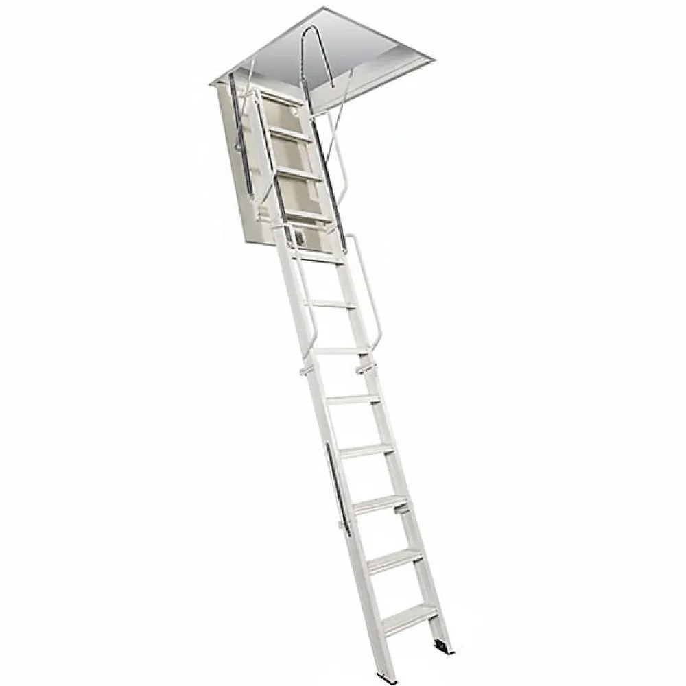 Matisere Echelle Escamotable Métal - Trappe 90x140cm - Hauteur 3.90 à 4.00m - ACI-QUA400/140-90- Escalier Escamotable
