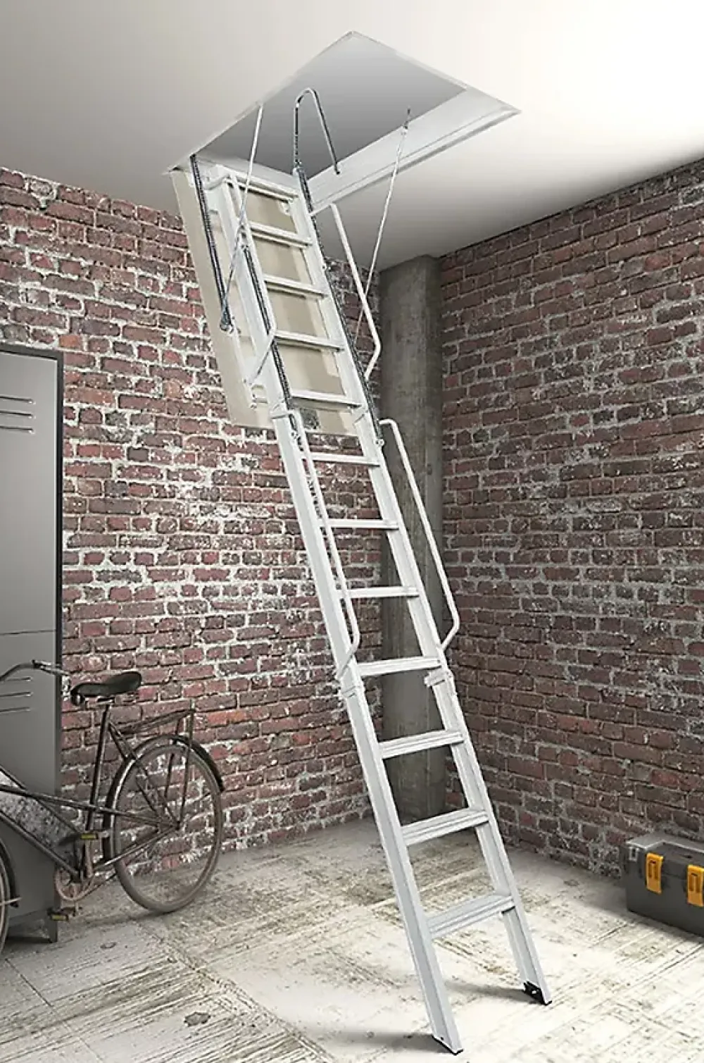Matisere Escalier Escamotable<Echelle Escamotable Métal - Trappe 80x190cm - Hauteur 4.76 à 4.85m - ACITRE/190-80-485