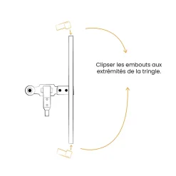 Autres Volet Battant<Embouts espagnolette longs, noir composite, haut et bas, lot de 2