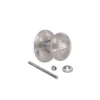 Emuca Poignée De Porte<- Bouton de porte Fedora - Acier inox nickel satine - 70 mm - Pour portes 35 60 mm