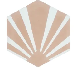 Hendaya EN STOCK - Carreaux de ciment véritable - Gatsby - Champagne- Carrelage Sol Effet Carreaux De Ciment