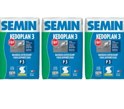 Semin Enduit de Ragréage Autolissant Kedoplan Fibré , Sol Intérieur, sac de 25 kg (lot de 3)- Ragréage Et Primaire Pour Carrelage