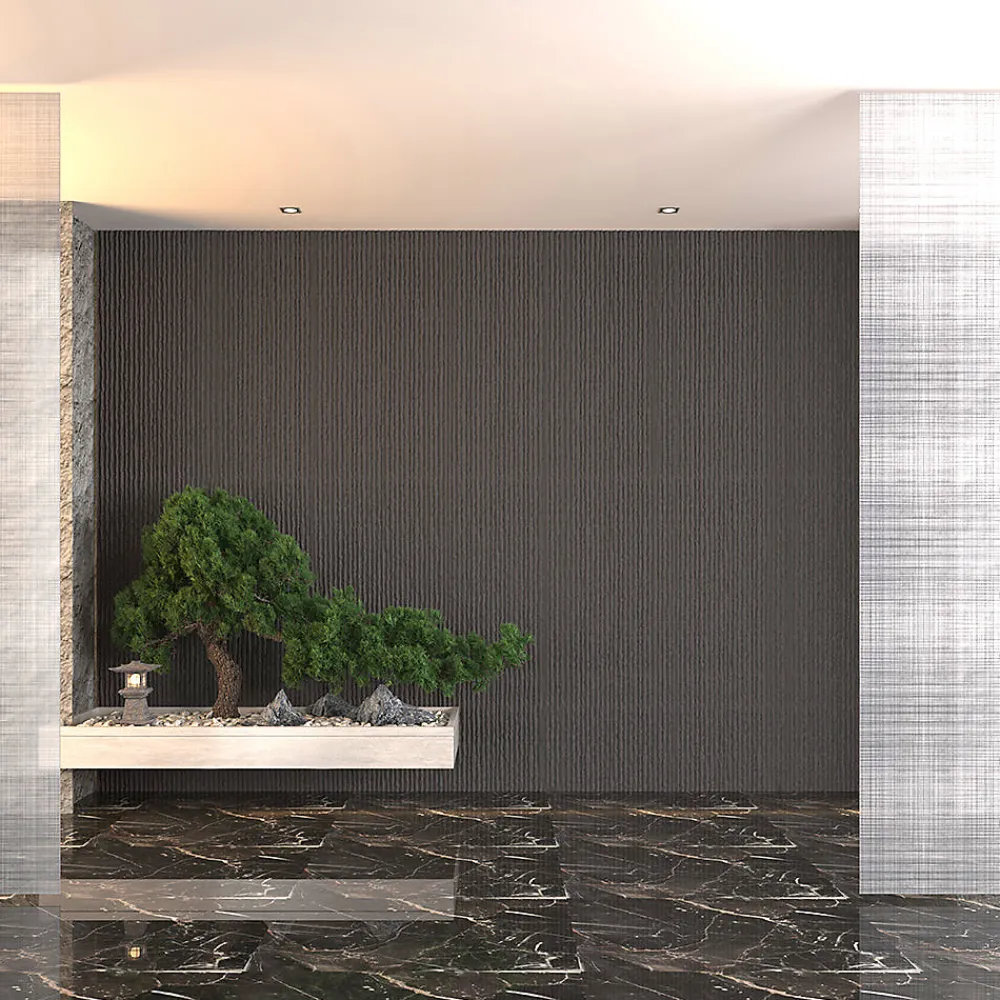 Divina Home Panneau Mural Décoratif<Ensemble de 12 panneaux décoratifs effet pierre 3D, revêtement mural PU 8,6 m², dimensions 120x60x2,5 cm, finition oxydée