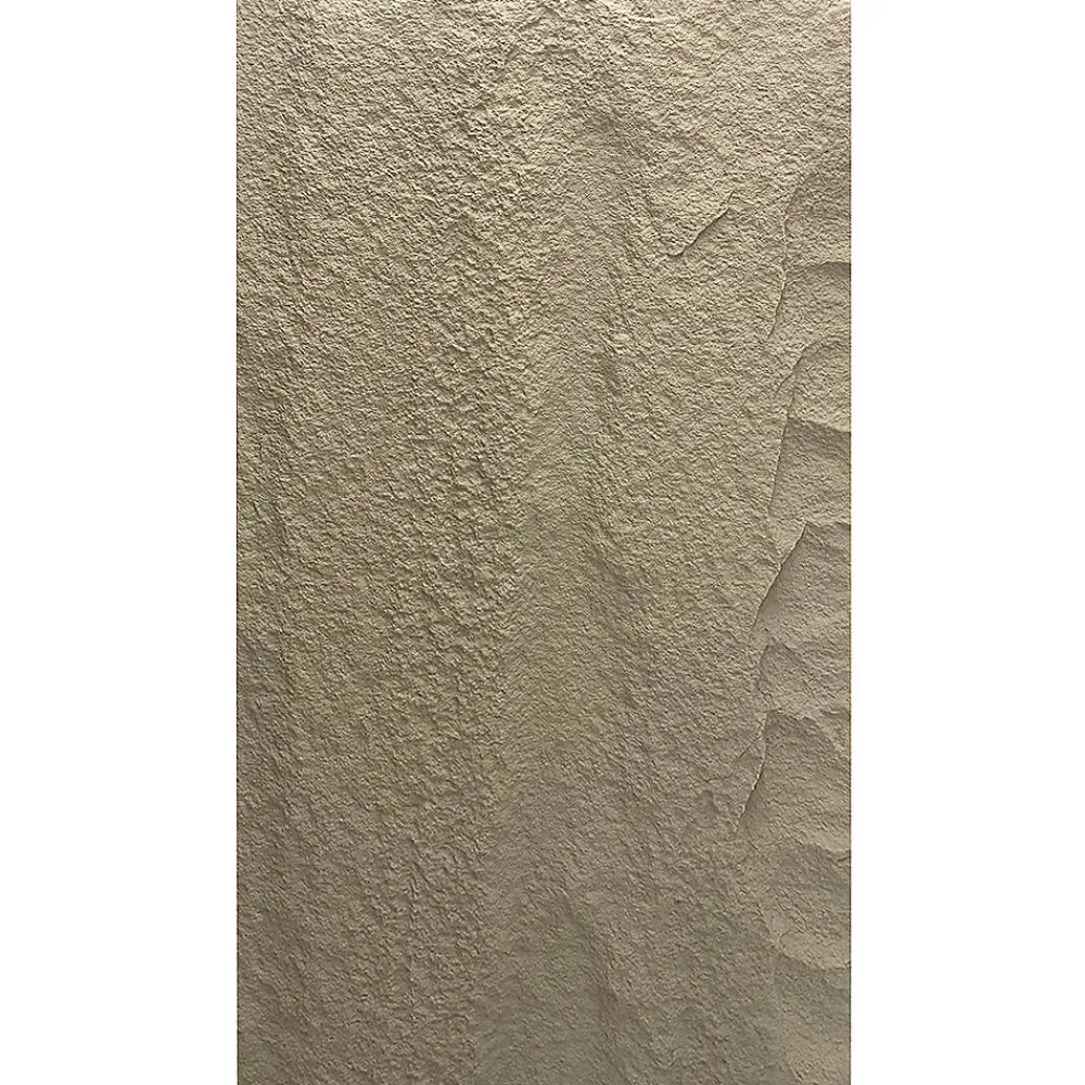 Divina Home Panneau Mural Décoratif<Ensemble de 10 panneaux décoratifs effet pierre 3D, revêtement mural PU 7,2 m², 120x60x3 cm, gris ciment