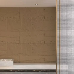 Divina Home Ensemble de 10 panneaux décoratifs effet pierre 3D, revêtement mural PU 7,2 m², dimensions 120x60x3 cm, Tufo- Panneau Mural Décoratif