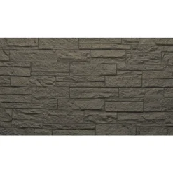 Divina Home Ensemble de 12 panneaux décoratifs effet brique et pierre 3D, revêtement mural PU 8,6 m², 120x60x2,5 cm, gris ardoise- Panneau Mural Décoratif