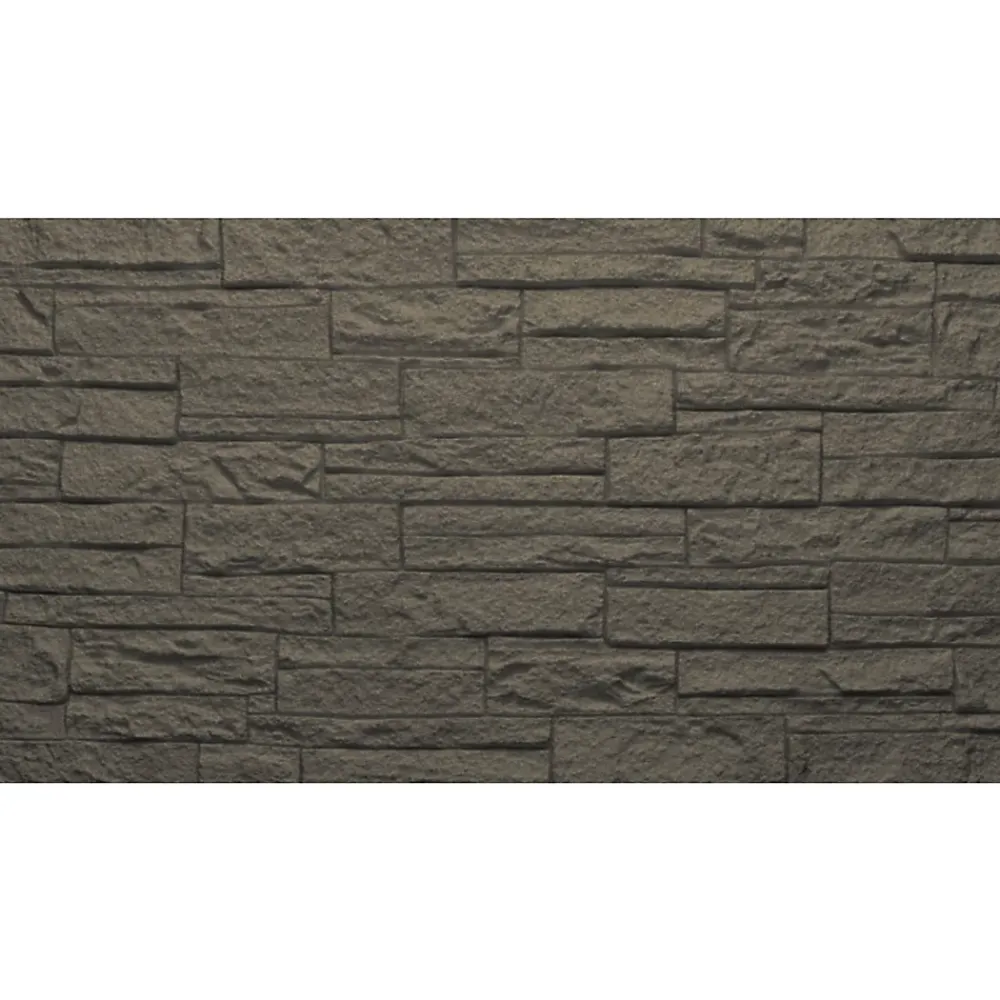 Divina Home Ensemble de 12 panneaux décoratifs effet brique et pierre 3D, revêtement mural PU 8,6 m², 120x60x2,5 cm, gris ardoise- Panneau Mural Décoratif