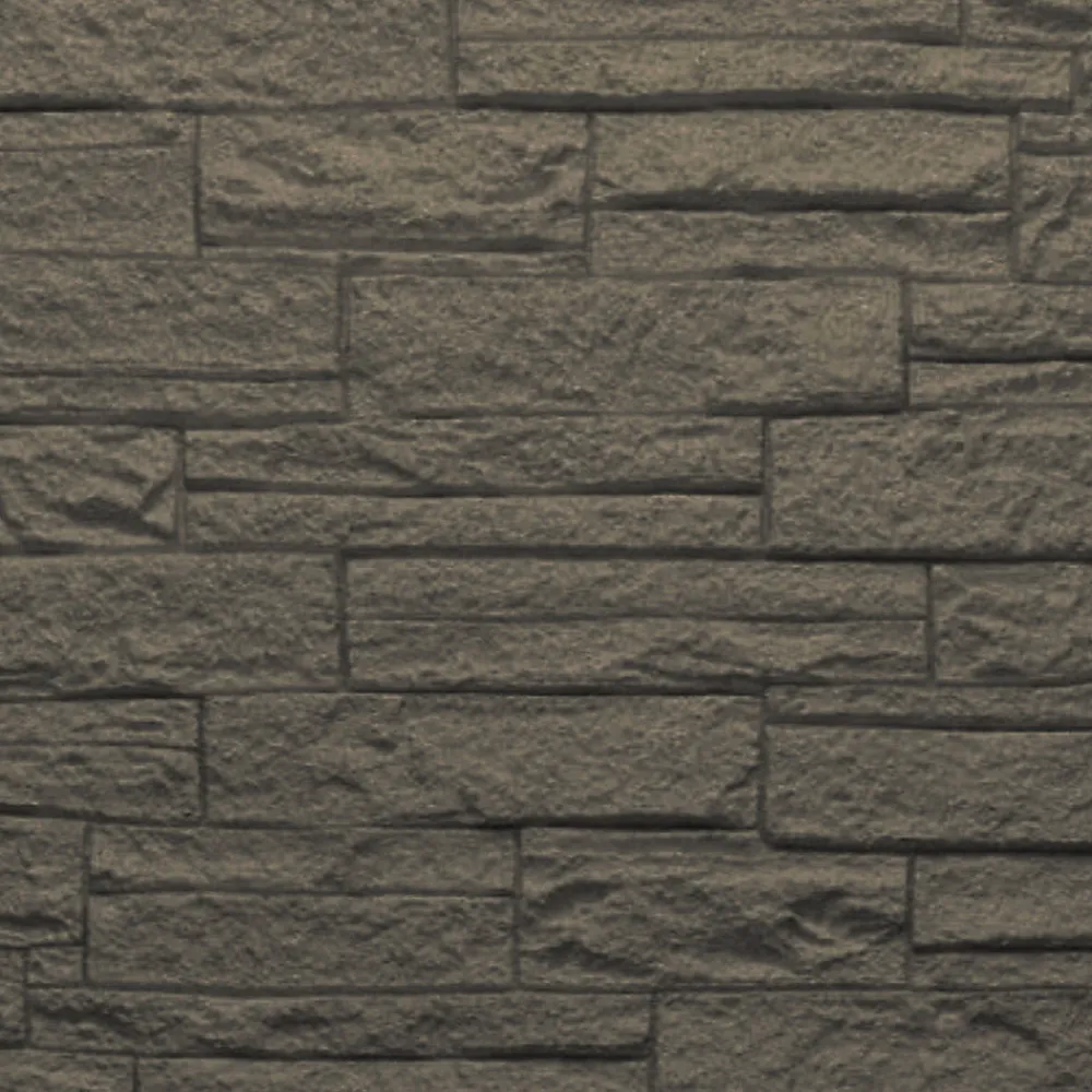 Divina Home Ensemble de 12 panneaux décoratifs effet brique et pierre 3D, revêtement mural PU 8,6 m², 120x60x2,5 cm, gris ardoise- Panneau Mural Décoratif