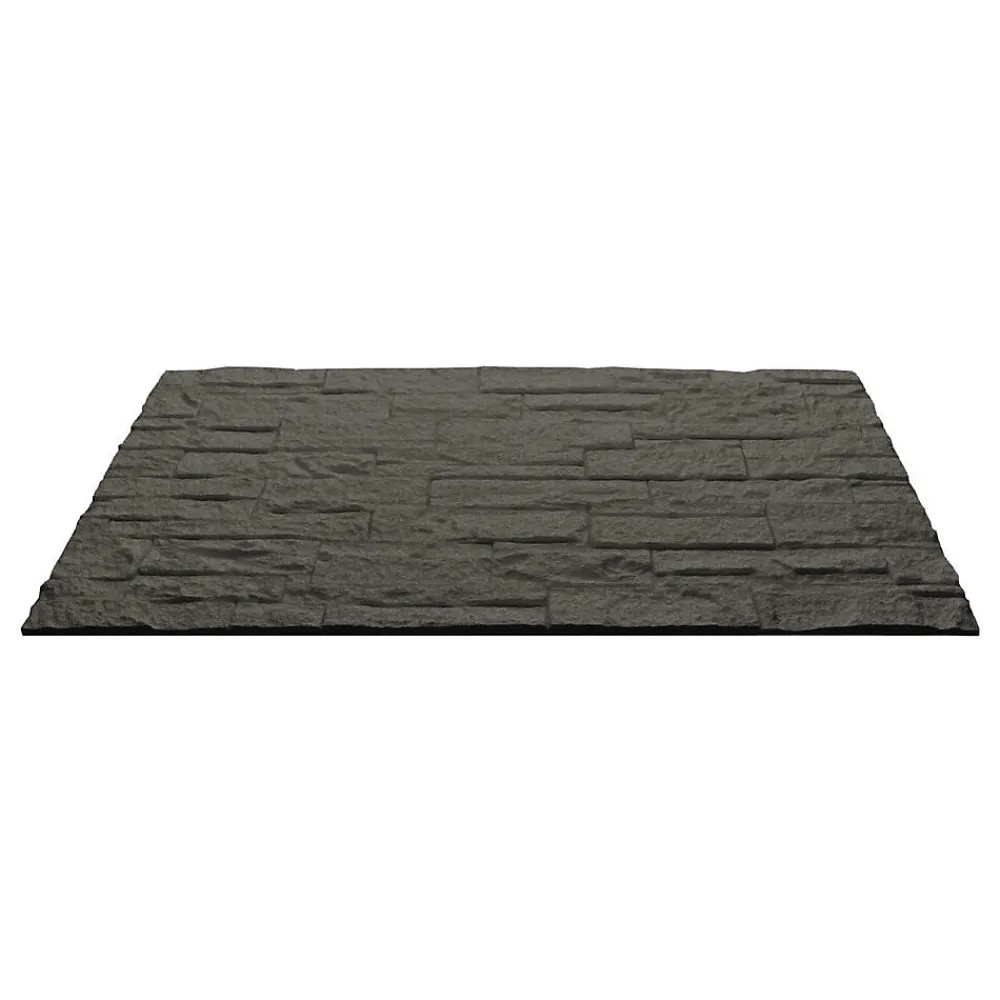 Divina Home Ensemble de 12 panneaux décoratifs effet brique et pierre 3D, revêtement mural PU 8,6 m², 120x60x2,5 cm, gris ardoise- Panneau Mural Décoratif