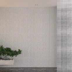 Divina Home Panneau Mural Décoratif<Ensemble de 12 panneaux décoratifs effet pierre grattée 3D, revêtement mural PU 8,6 m², 120x60x2,5 cm, blanc albâtre