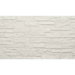 Divina Home Panneau Mural Décoratif<Ensemble de 12 panneaux décoratifs effet brique et pierre 3D, revêtement mural PU 8,6 m² (120x60x2,5 cm), quartzite blanc